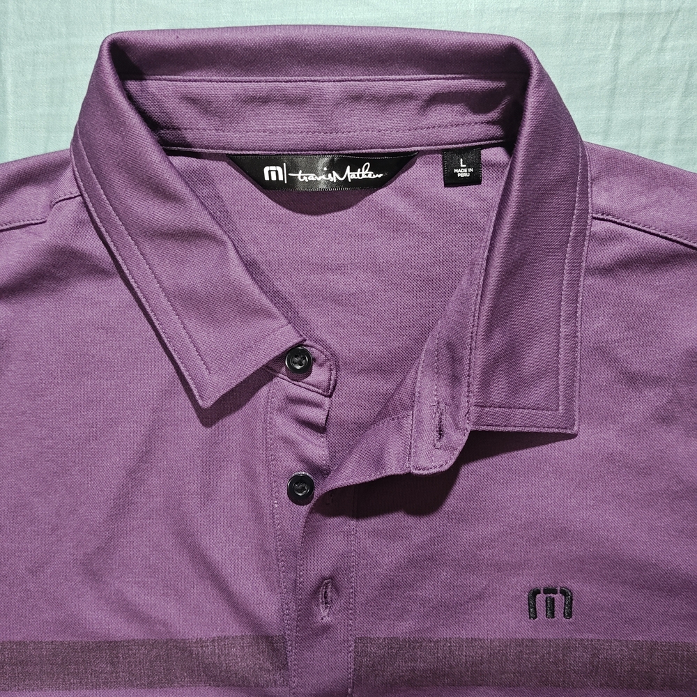 Travis Mathew Purple Polo Shirt